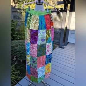 Vintage Audrey Talbott Multi-Color Patchwork Skirt
